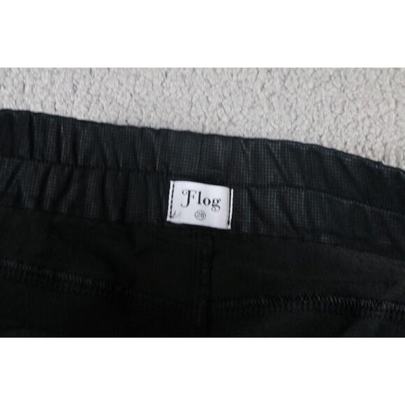 Bevy Flog Pants 26 Black Check Print Cotton 4 Pocket Pull On Tapered - Picture 3 of 7
